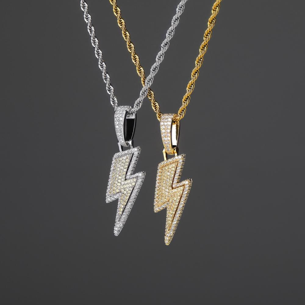 Double Layer Lightning Bolt Pendant