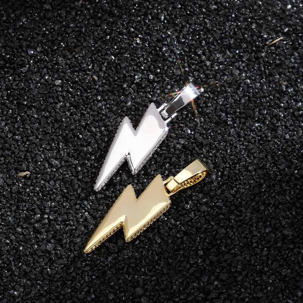 Double Layer Lightning Bolt Pendant