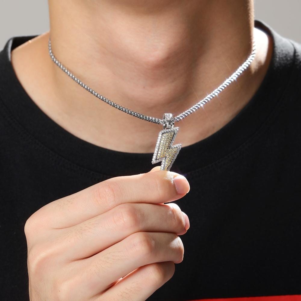 Double Layer Lightning Bolt Pendant