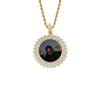Custom Photo Pendant & Necklace With Cuban Link Frame - Gold, Rose Gold, White Gold