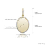 Custom Oval Picture Pendant Necklace - Gold, Rose Gold, White Gold