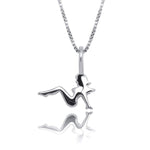 Collar con colgante de zorra - 100% plata de ley 925
