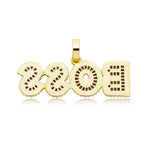 Colgante personalizado de letras baguette con collar de cuerda, cubano o tenis