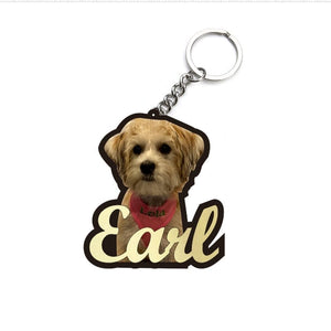 Personalized Laser Cut 2D Picture & Name Keychain