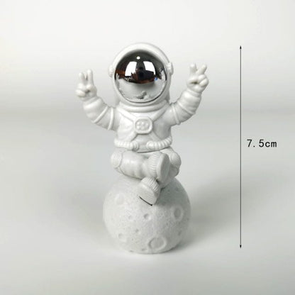 Figuras de acción de astronauta de 3 piezas y luna - Decoración de la habitación 
