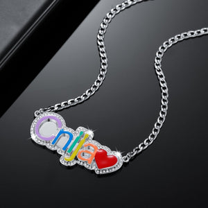Custom Rainbow Name Necklace For Children