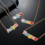 Custom Rainbow Name Necklace For Children