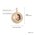Custom Diamond Cut Cuban Link Frame Photo Necklace
