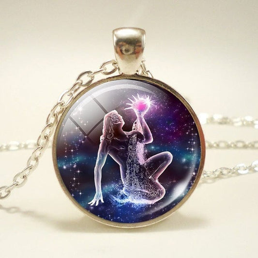 Glass Dome Zodiac Pendant & Necklace