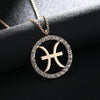 Collares de signos del zodiaco de cristal 12 constelaciones