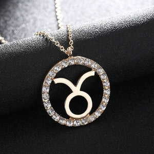 Crystal Zodiac Sign Necklaces 12 Constellations