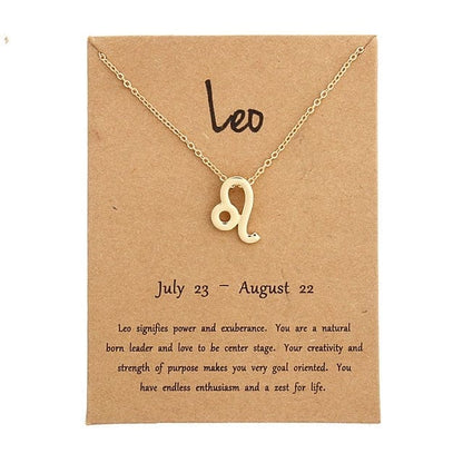 Free Standing Gold Zodiac Sign Necklace