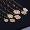 Vintage Carved Coin Pendant Necklaces