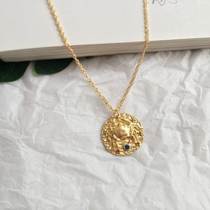 Sumerian Gold Coin Constellation Pendant/Necklace