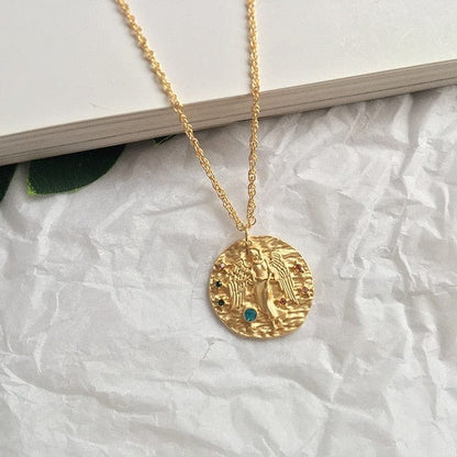 Sumerian Gold Coin Constellation Pendant/Necklace