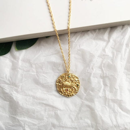 Colgante/Collar de constelación de moneda de oro sumeria