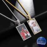 Square Custom Photo Pendant & Necklace