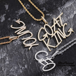 Tag Style Letter Name Pendants & Necklace
