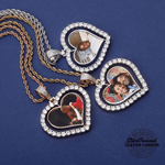 Spinning Heart Necklace With Picture Pendant