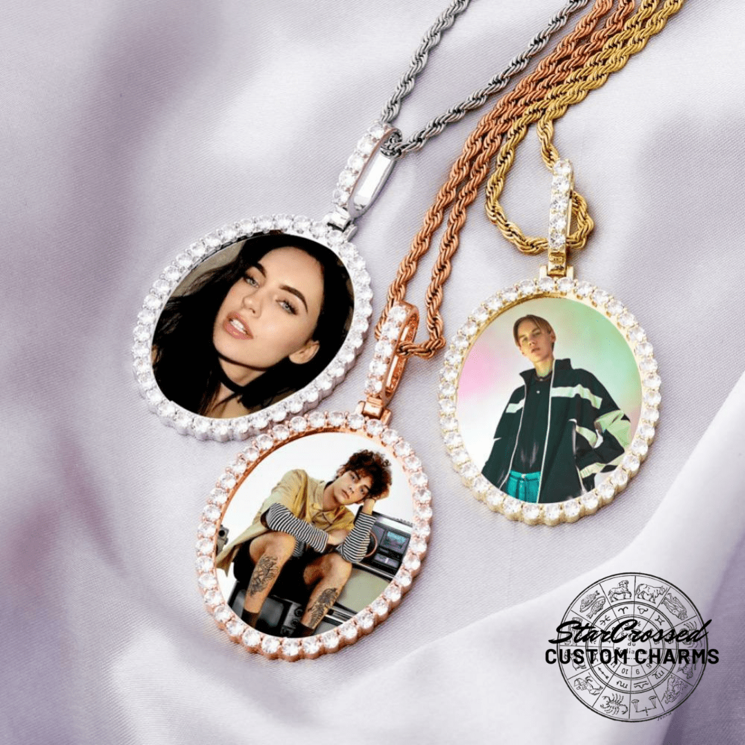 Custom Oval Picture Pendant Necklace - Gold, Rose Gold, White Gold